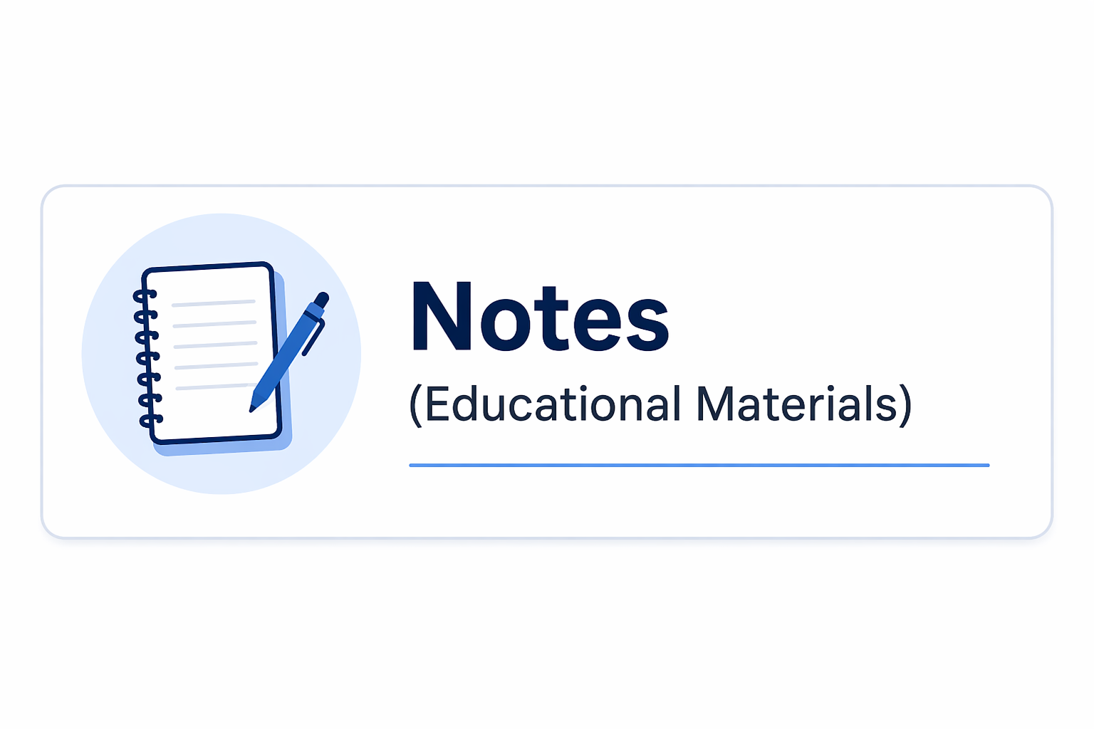 Notes(Educational Materials) / Past Papers
