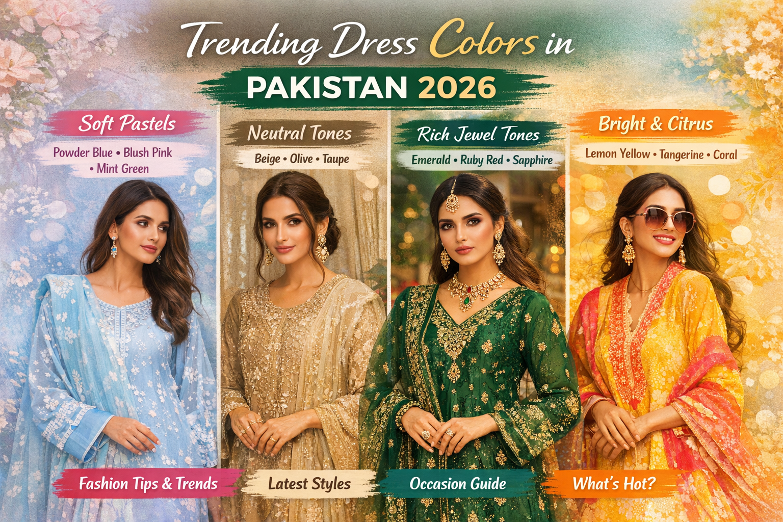 🎨 Fashion Designing: Trending Dress Colors in Pakistan (2026)